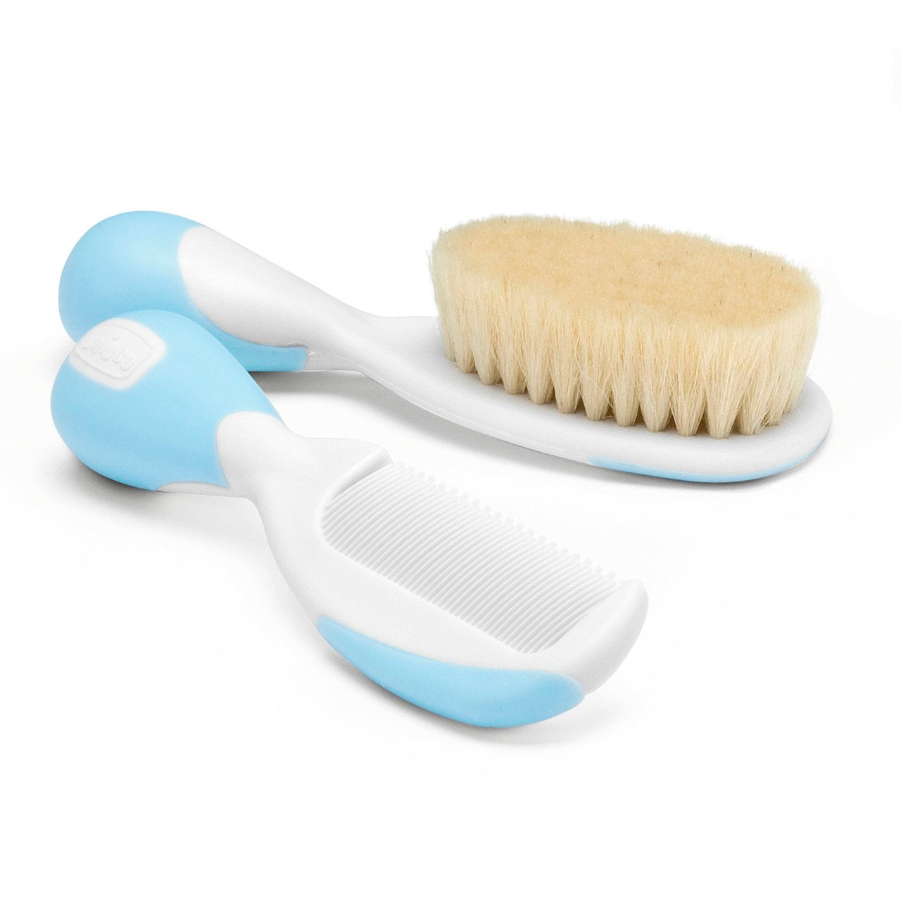 Chicco Set Pettine E Spazzola Blu in setole naturali