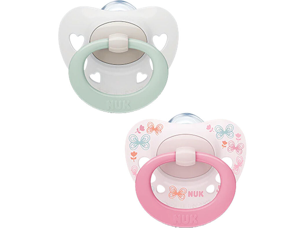 NUK ciucci in silicone Signature Baby (confezione da 2) 0-6 mesi
