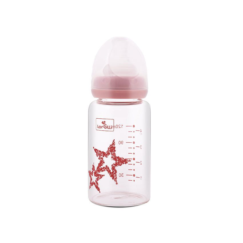 Lorelli Biberón de cristal 120ml Rosa/Azul claro