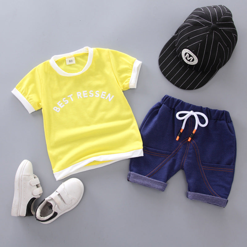 Completo Casual Bambino T-shirt "Best Ressen" e Shorts con Coulisse