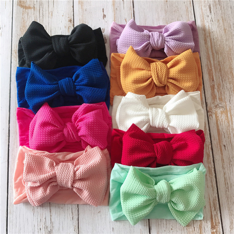 Fasce Neonata con Maxi Fiocco Set di Colori Vivaci