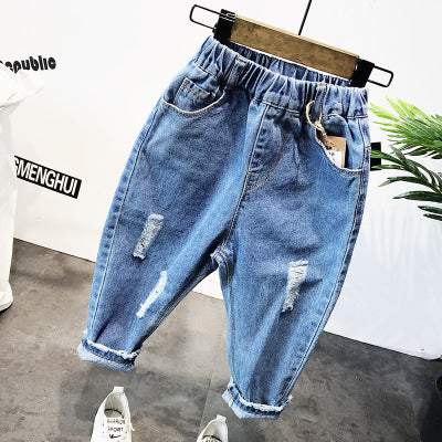 Completo Bimbo Urban Style – Giacca Verde Militare + Jeans Strappati