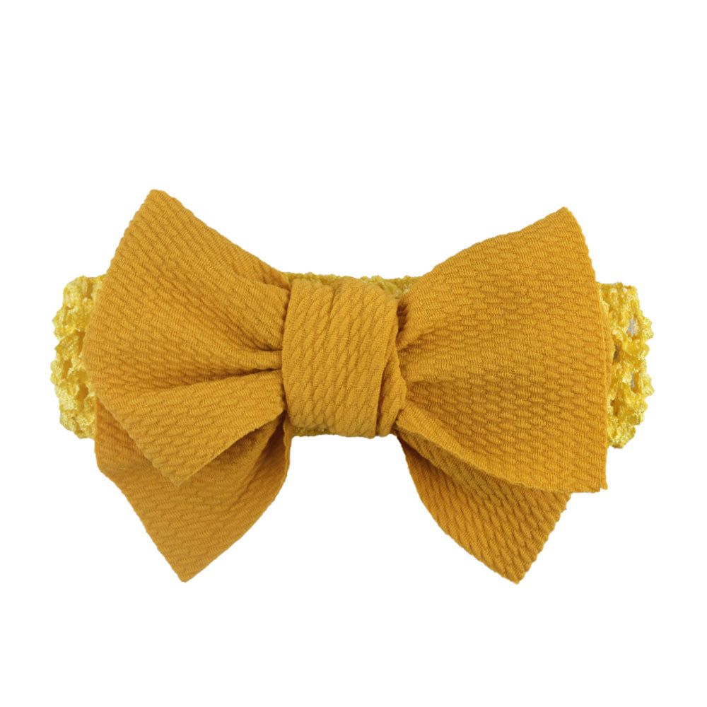 Fascia per Capelli Neonata con Maxi Fiocco Disponibile in 10 Colori