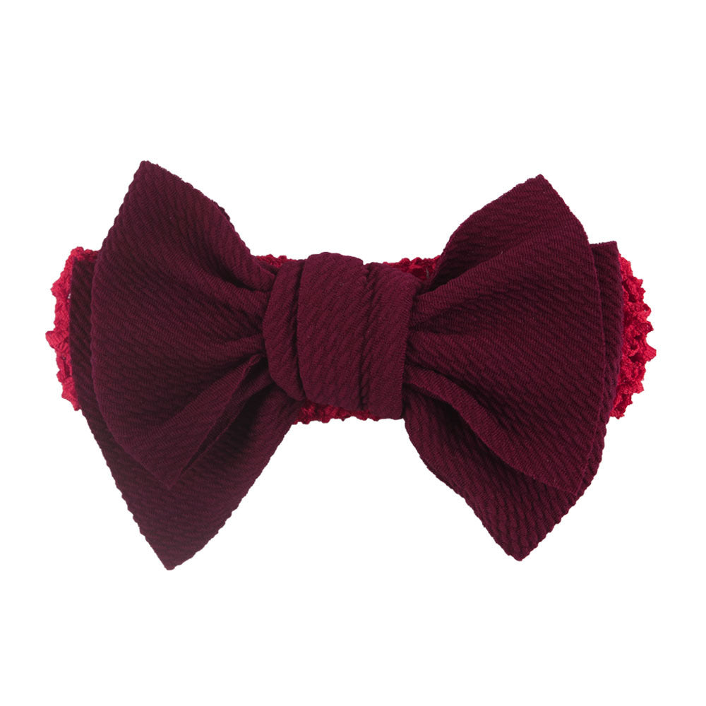 Fascia per Capelli Neonata con Maxi Fiocco Disponibile in 10 Colori