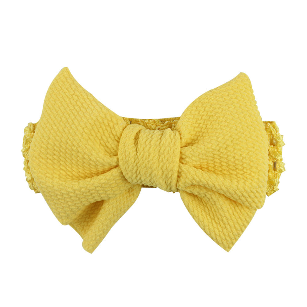 Fascia per Capelli Neonata con Maxi Fiocco Disponibile in 10 Colori