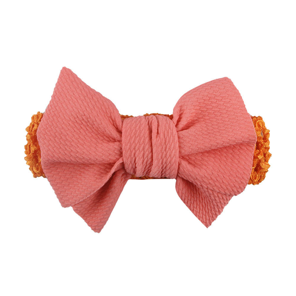 Fascia per Capelli Neonata con Maxi Fiocco Disponibile in 10 Colori