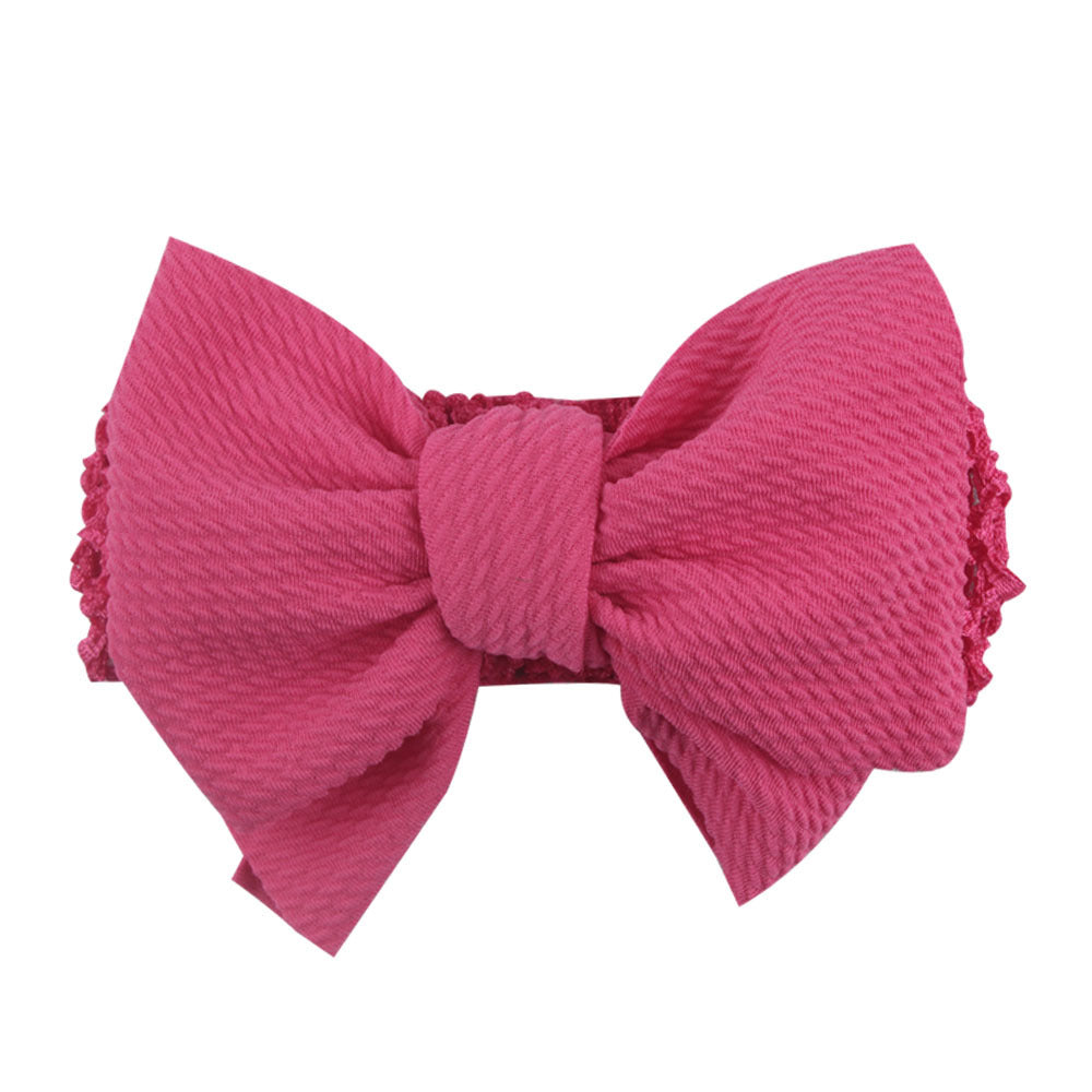 Fascia per Capelli Neonata con Maxi Fiocco Disponibile in 10 Colori