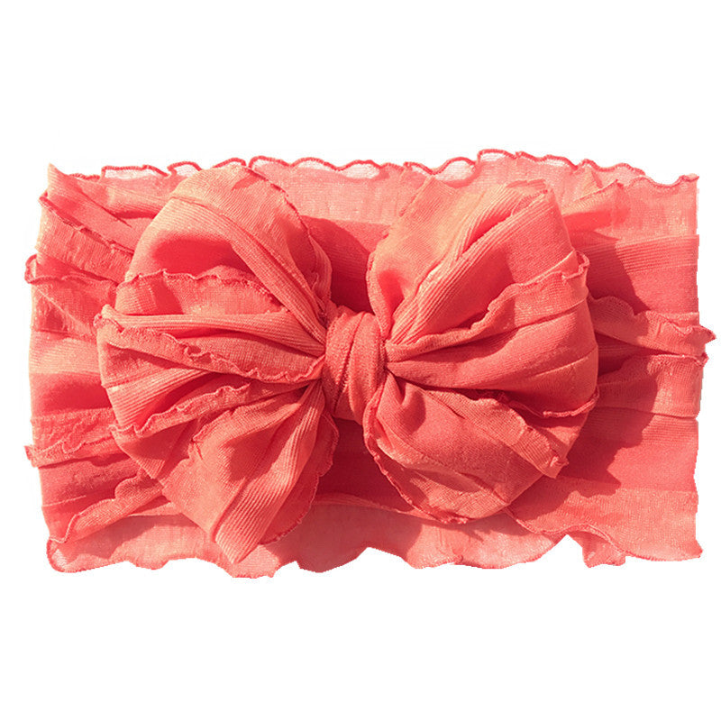 Fascia Neonata con Maxi Fiocco in Tulle Vari Colori