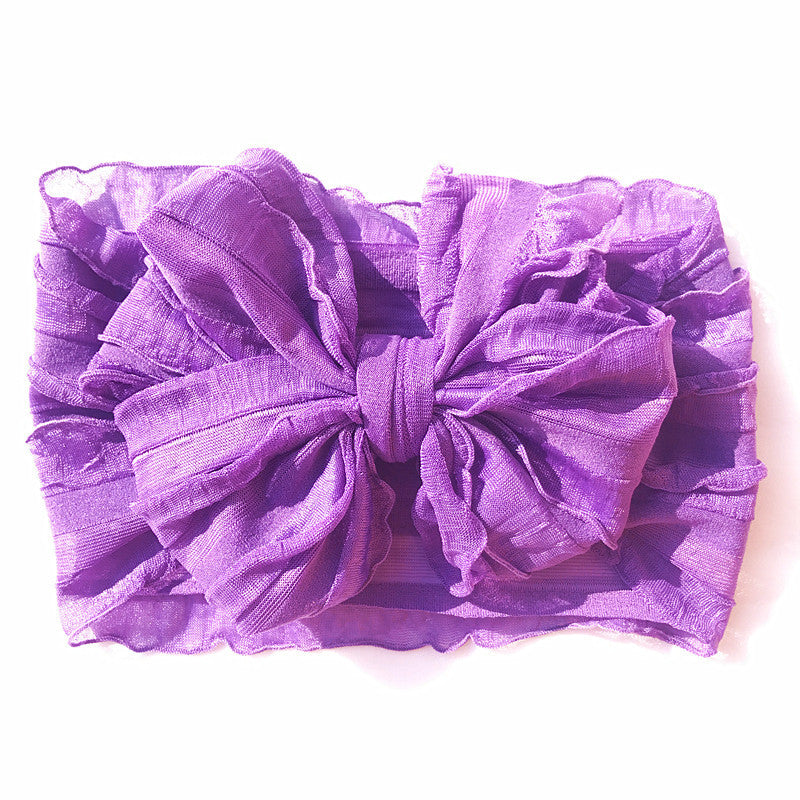 Fascia Neonata con Maxi Fiocco in Tulle Vari Colori