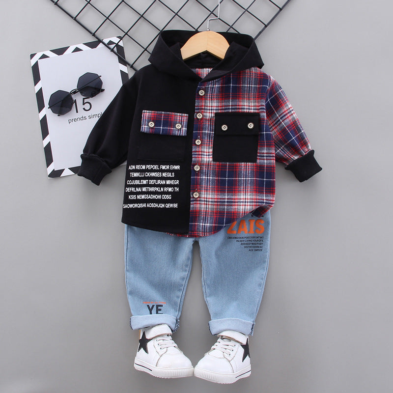 Completo Bambino Urban Style Felpa con Cappuccio + Jeans
