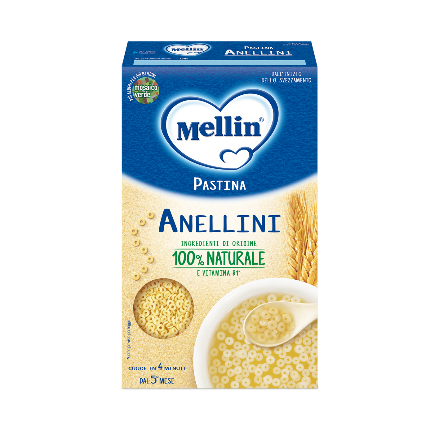 Mellin pastina anellini 5m+ 320gr