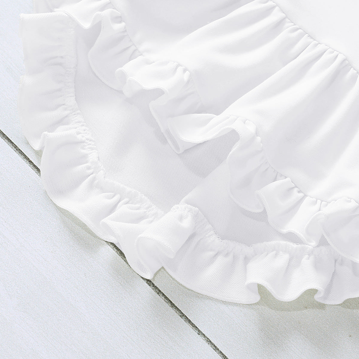 Maglia Volant, Pantaloni con Fiocco e Fascia Coordinata
