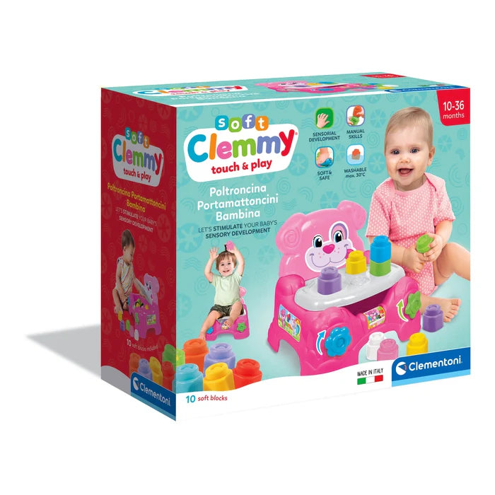 soft clemmy poltroncina rosa 6-36m Clementoni