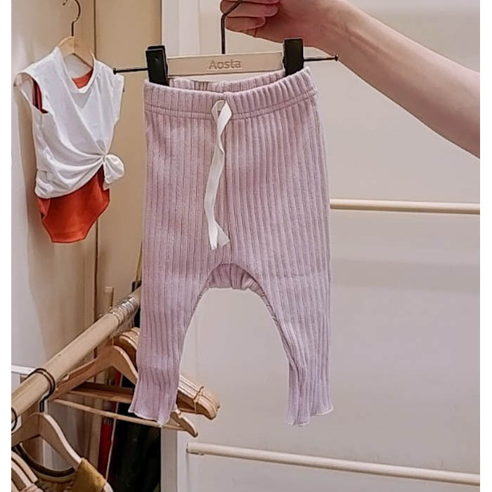 Pantalone Bimba in Maglia a Costine