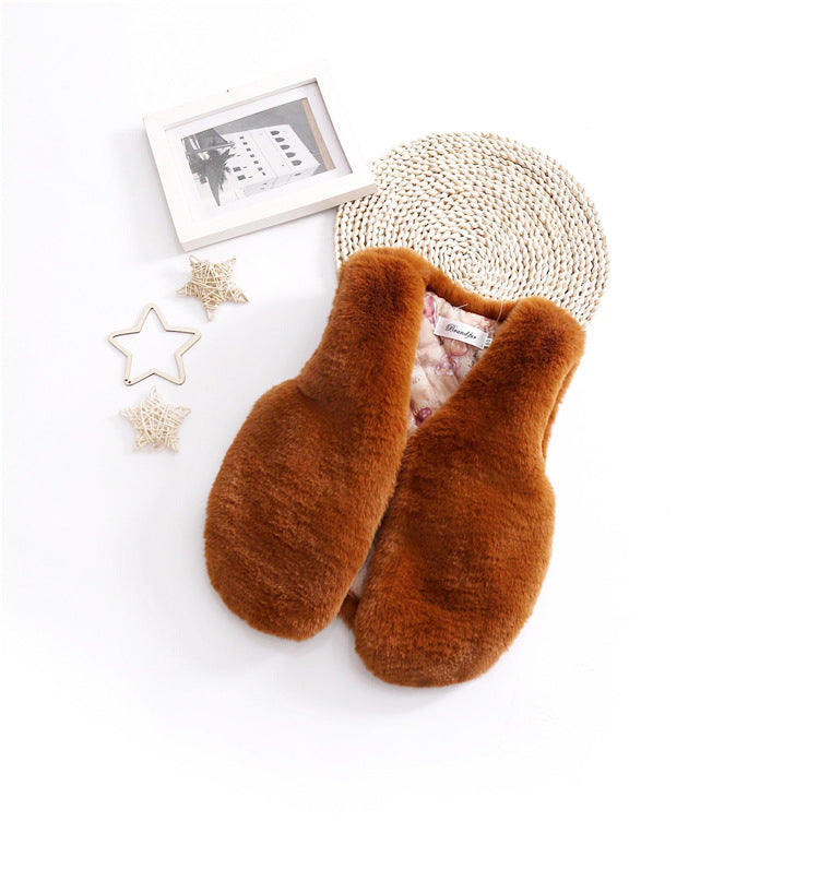 Gilet in peluche morbido – Bambina (5 colori)