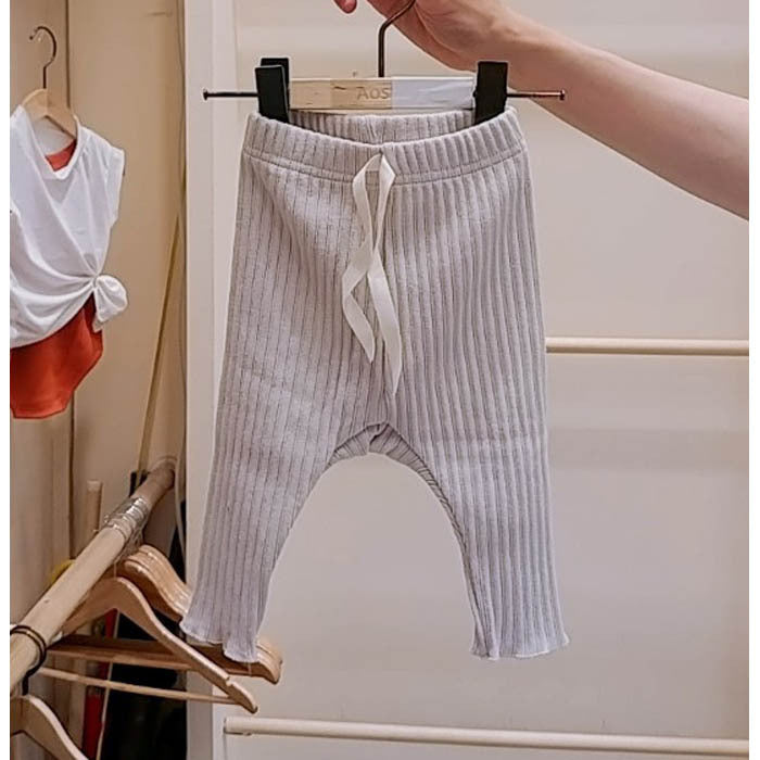 Pantalone Bimba in Maglia a Costine