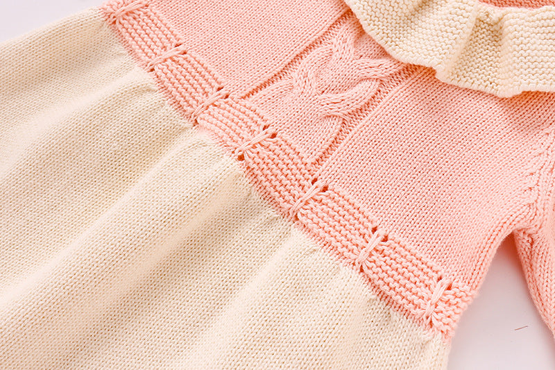 Pagliaccetto in Maglia bimba con Colletto Elegante