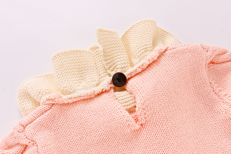 Pagliaccetto in Maglia bimba con Colletto Elegante