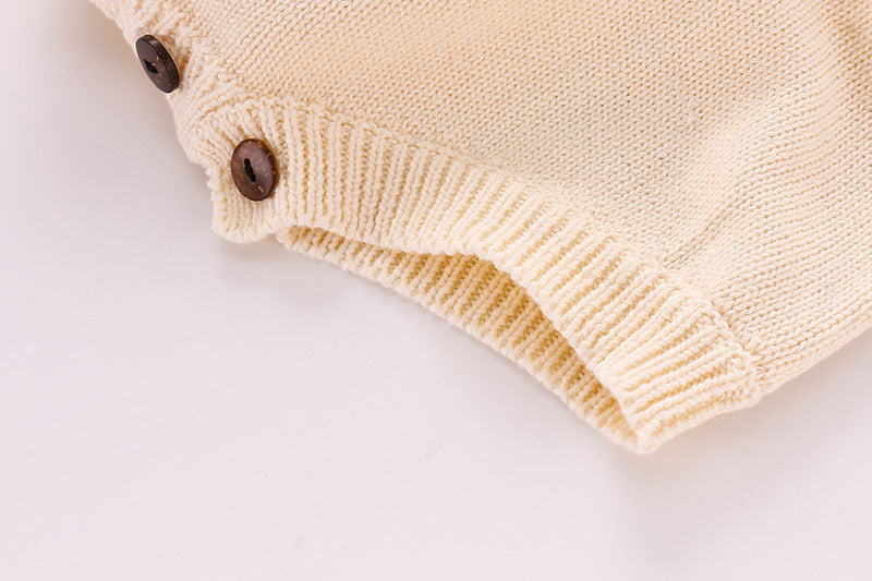 Pagliaccetto in Maglia bimba con Colletto Elegante