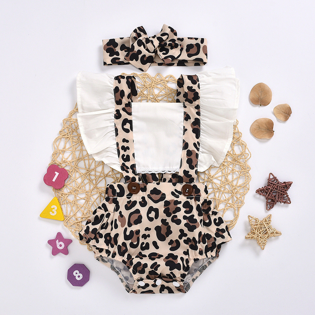Pagliaccetto animalier con fascia bimba