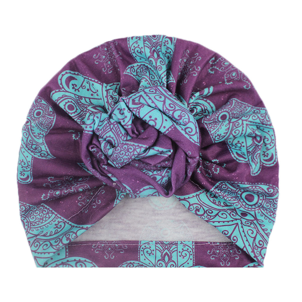 Turbante Neonata con Stampa Boho