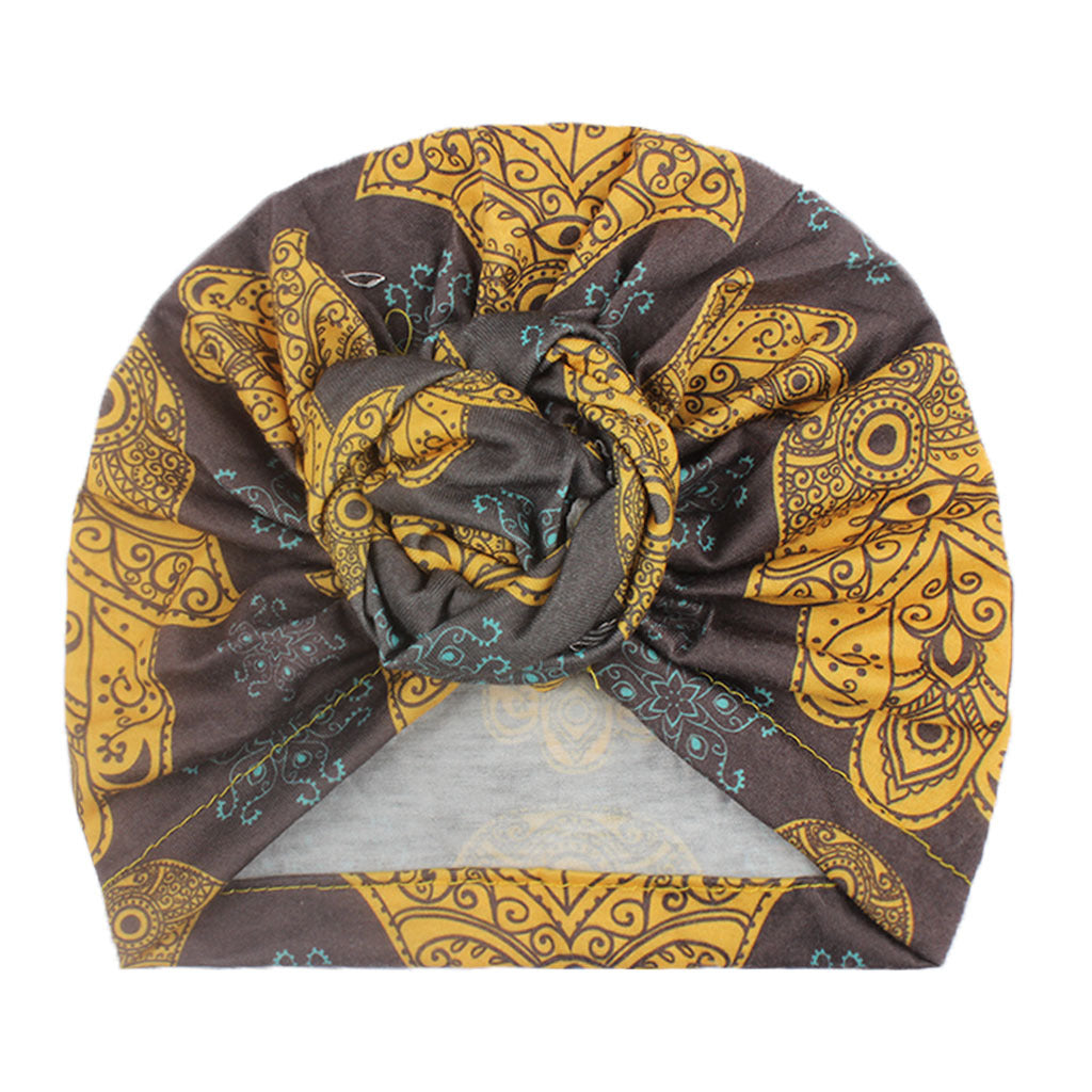 Turbante Neonata con Stampa Boho