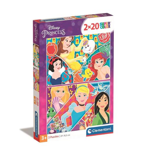 2 Rompecabezas de Princesas Disney Clementoni 3+