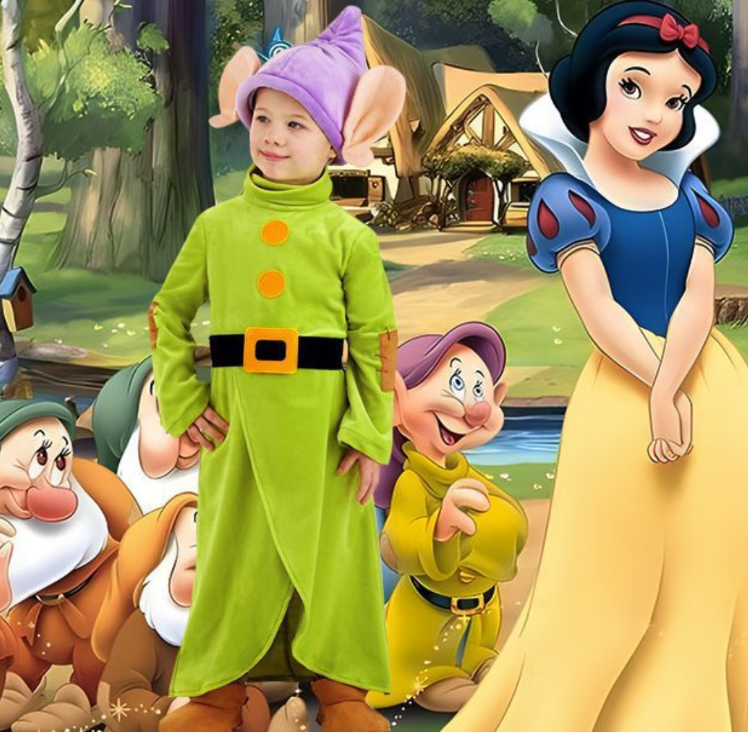Costume Cucciolo biancaneve per Bambini – Ispirato al Mondo delle Fiabe ✨🏡