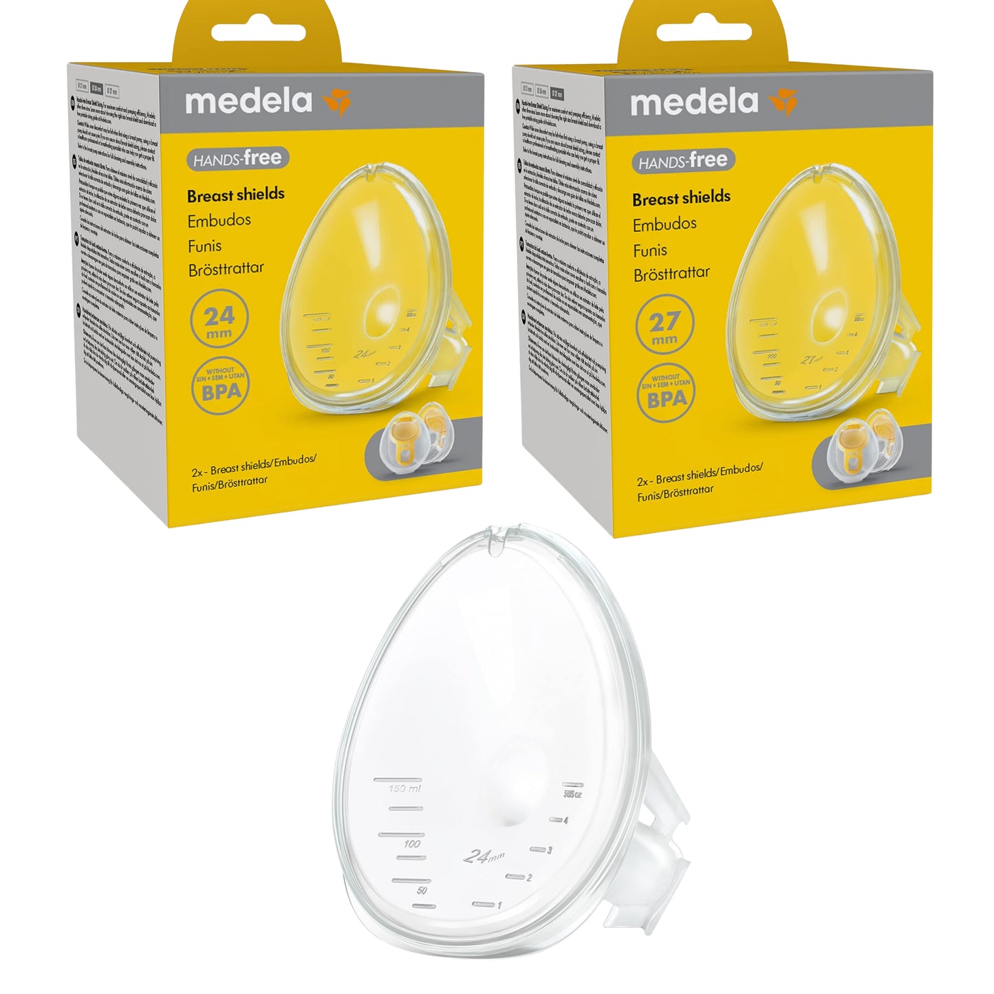 Paracapezzoli in silicone medela S-M/M-L