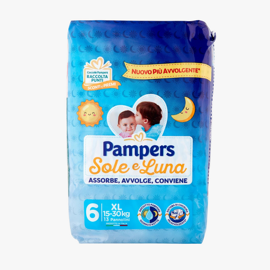 Pannolini Pampers sole e luna 6. 13 pannolini
