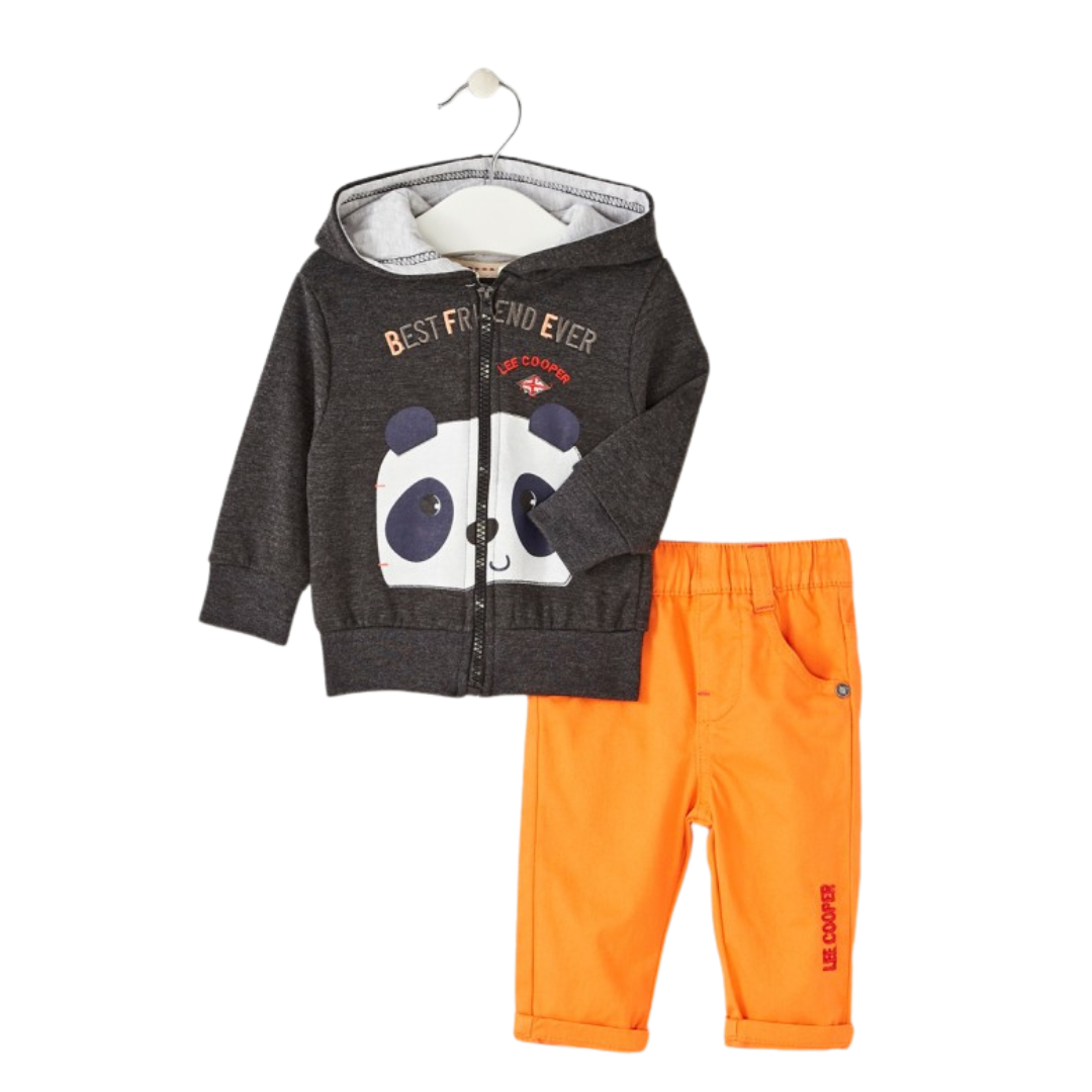 Completo Sportivo Bambino Lee Cooper - 2 Pezzi con Felpa Panda