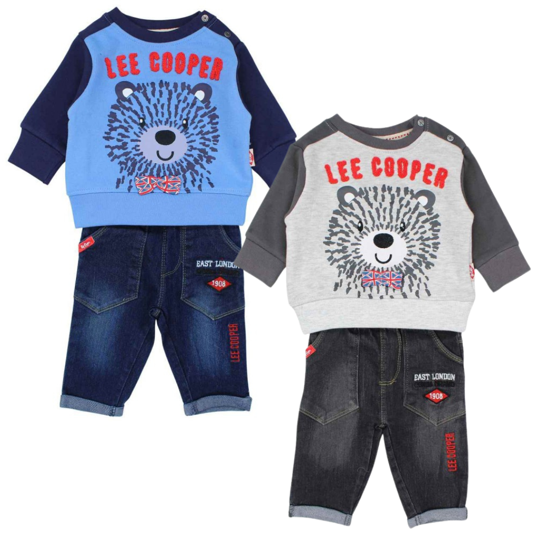 Completo Casual Bambino Invernale Lee Cooper - 2 Pezzi con Felpa e Jeans