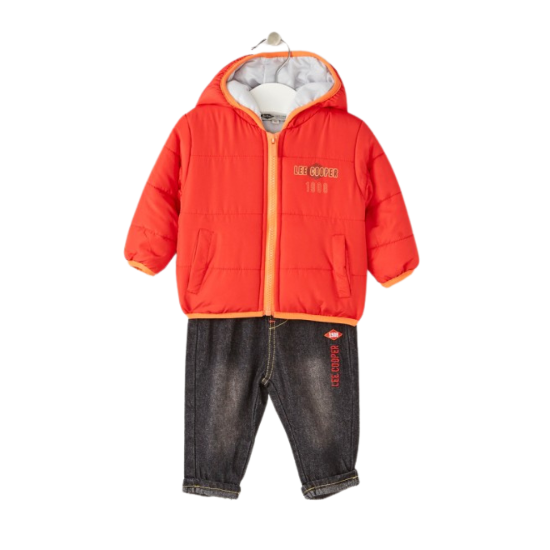 Completo Bimbo Invernale Lee Cooper 3 pezzi: Jeans, Maglietta e Giubbino