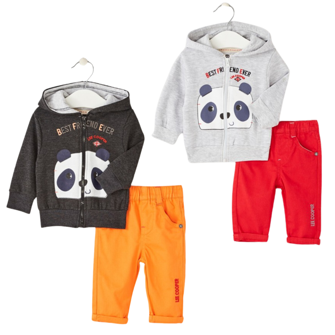 Completo Sportivo Bambino Lee Cooper - 2 Pezzi con Felpa Panda