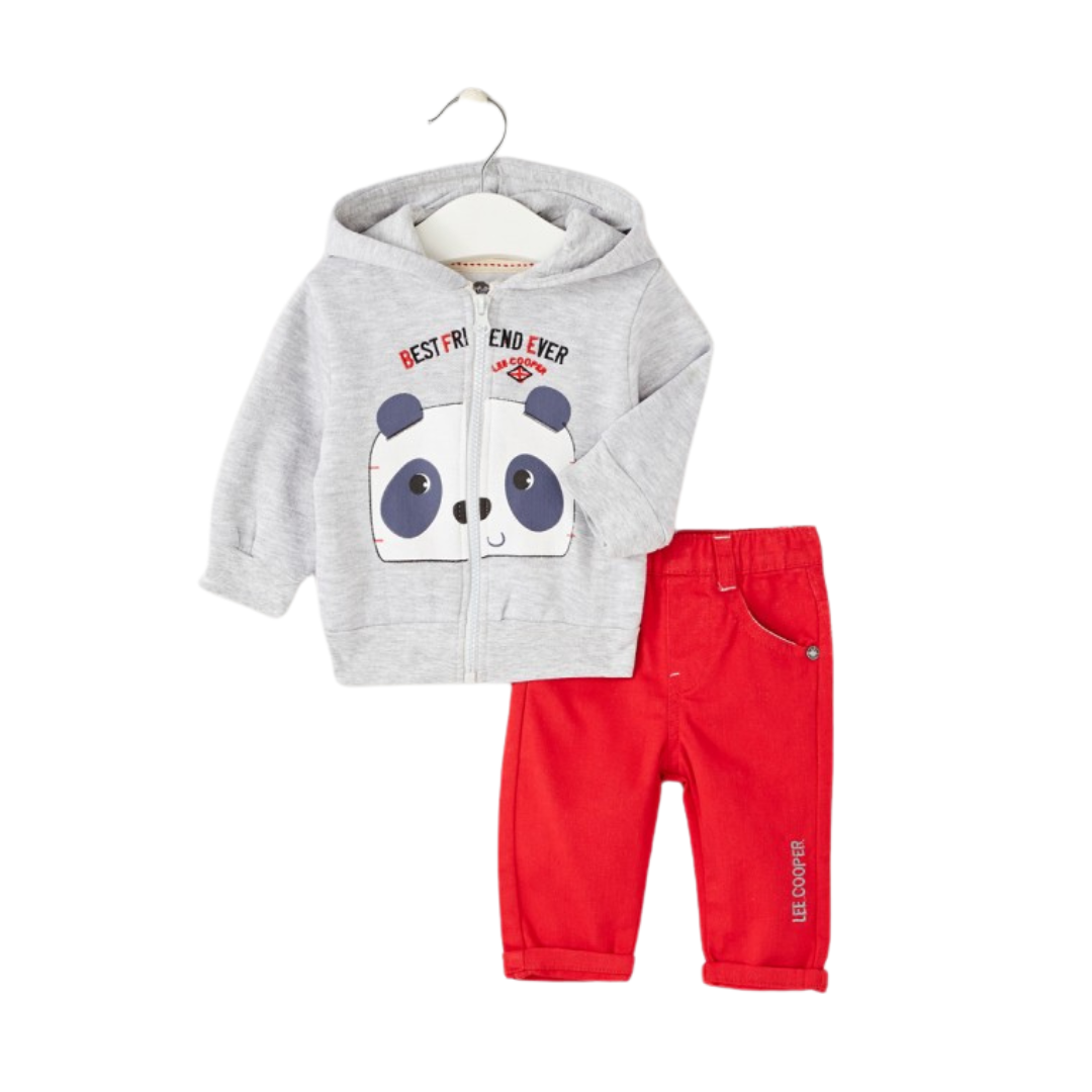 Completo Sportivo Bambino Lee Cooper - 2 Pezzi con Felpa Panda
