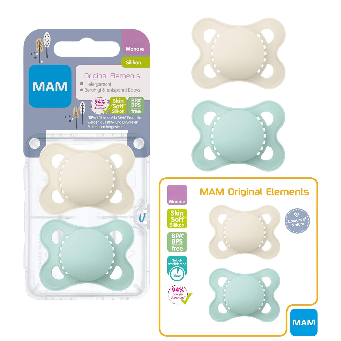 Ciucci Mam ORIGINAL 2-6m silicone UNISEX