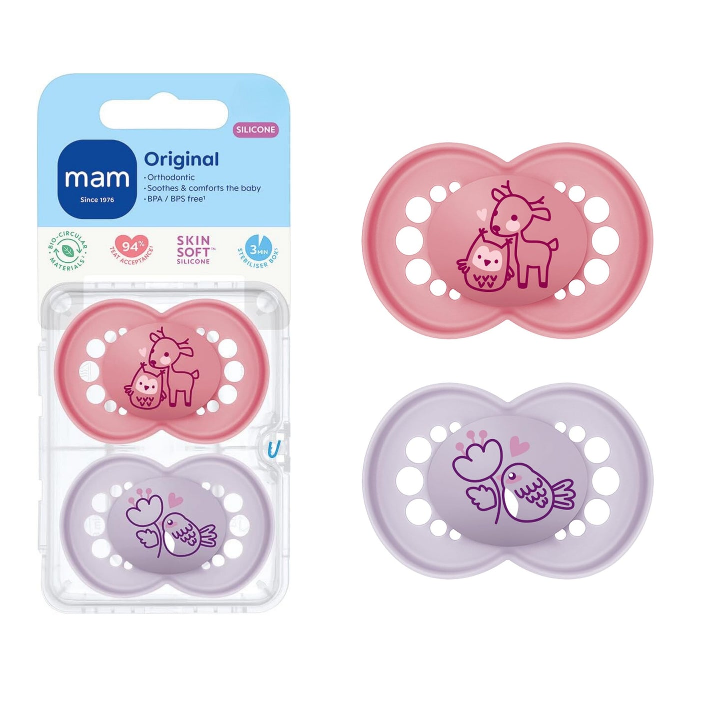 Ciucci Mam ORIGINAL 6m + PLANET LOVE silicone bimba
