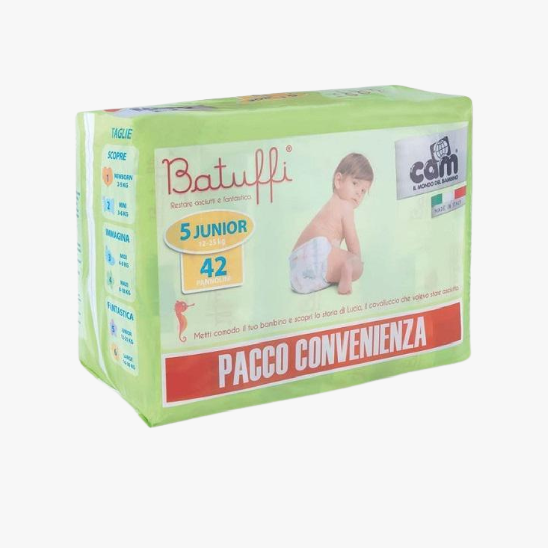 Batuffi cam 5 pañales junior