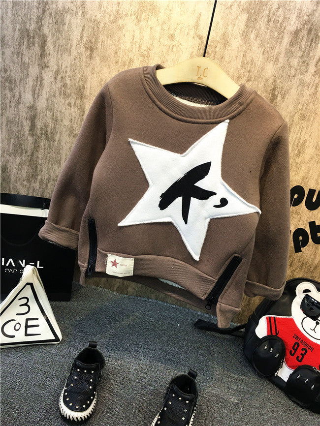 Completo Invernale Bambino Giacca Jeans con Pelliccia, Felpa e Jeans Strappati