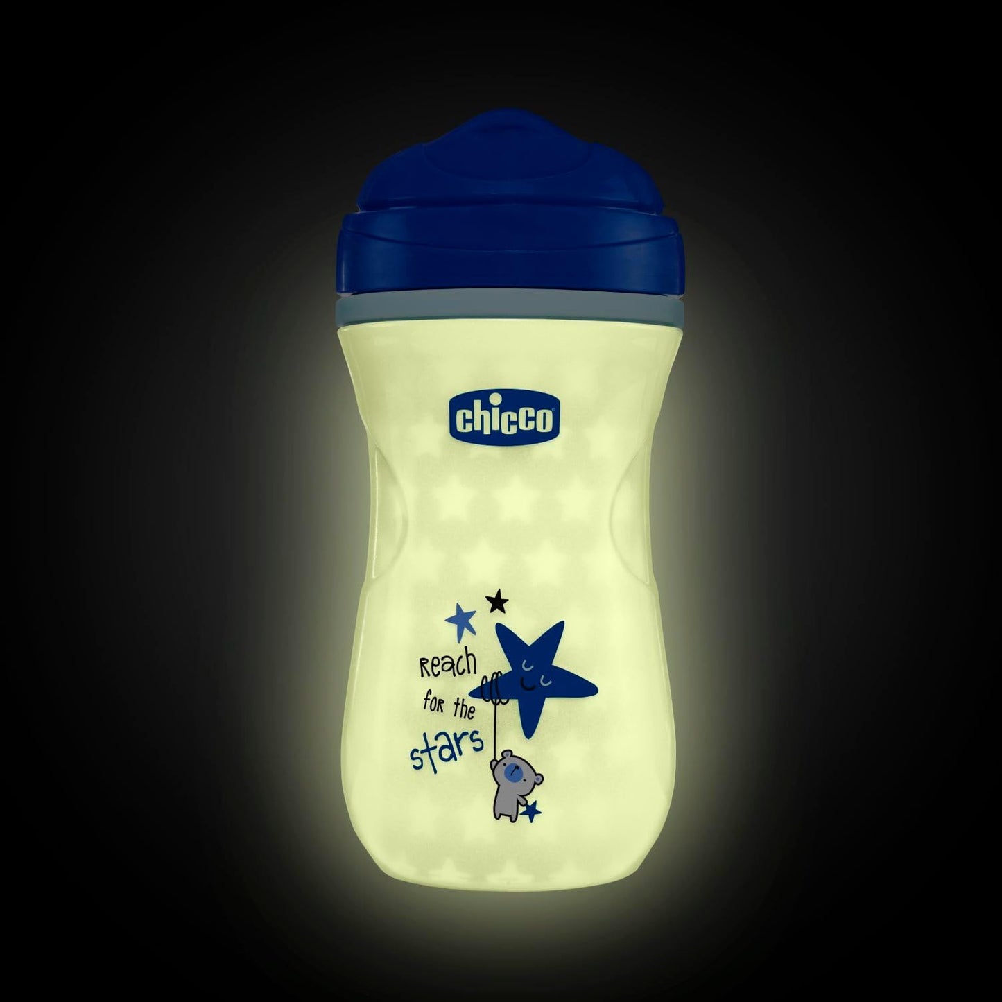 Tazza Borraccia 266ml Chicco Anti-Goccia Illumina al buio Glowing - 14M+