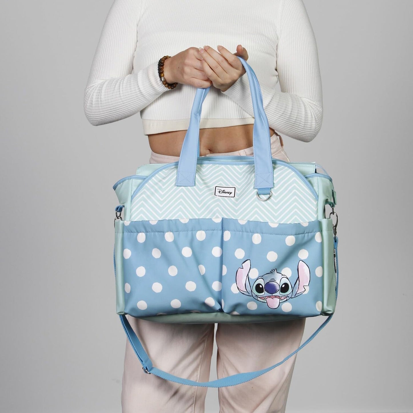 Bolsa de lona con puntadas