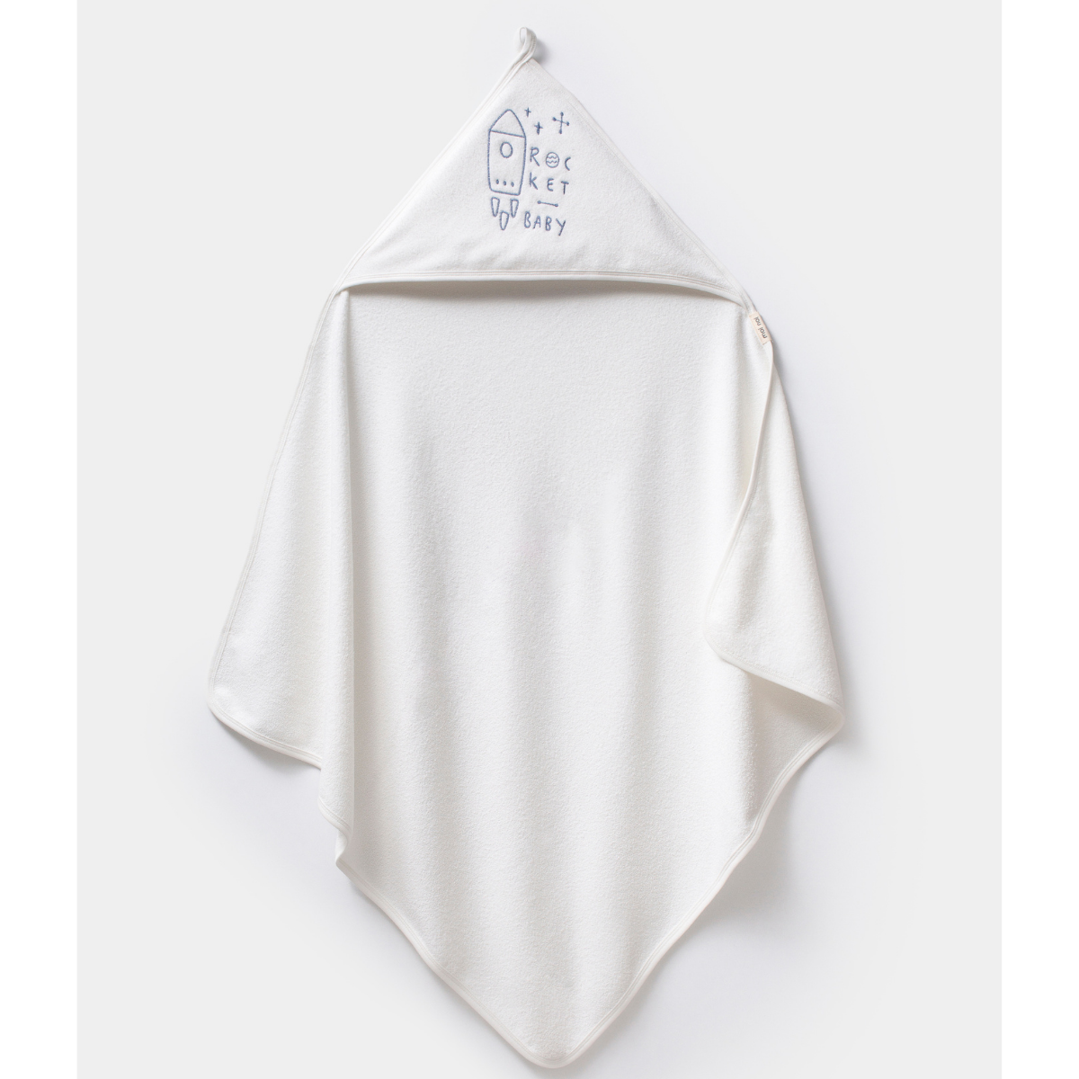 Accappatoio con cappuccio per neonati in cotone Rocket Baby