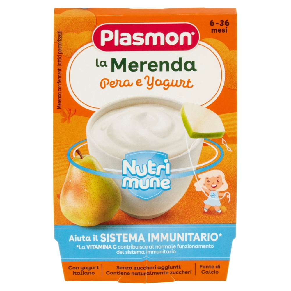 Plasmon snack pera y yogur 120grx2