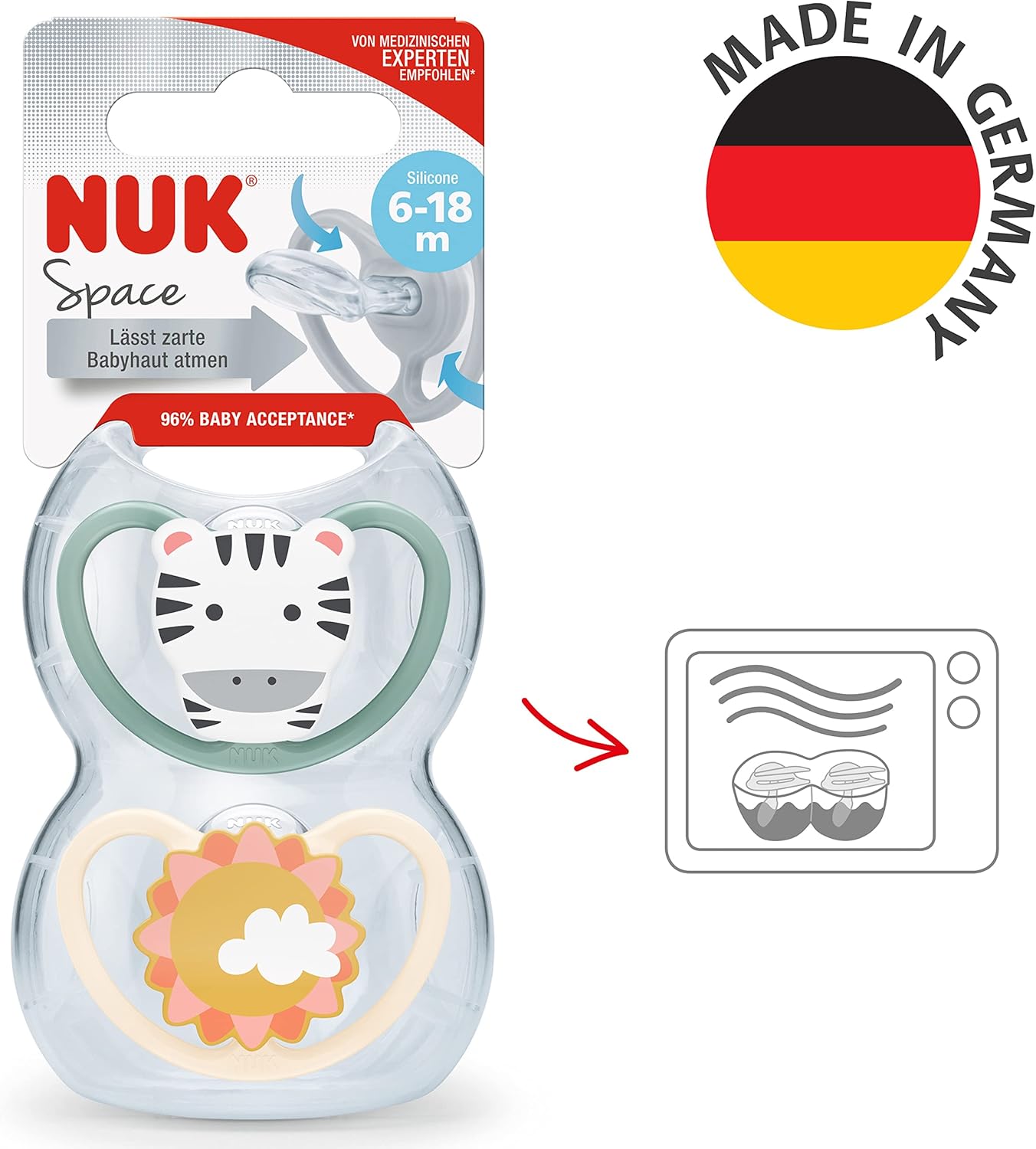 ciucci Nuk 2 pezzi zebbra e sole