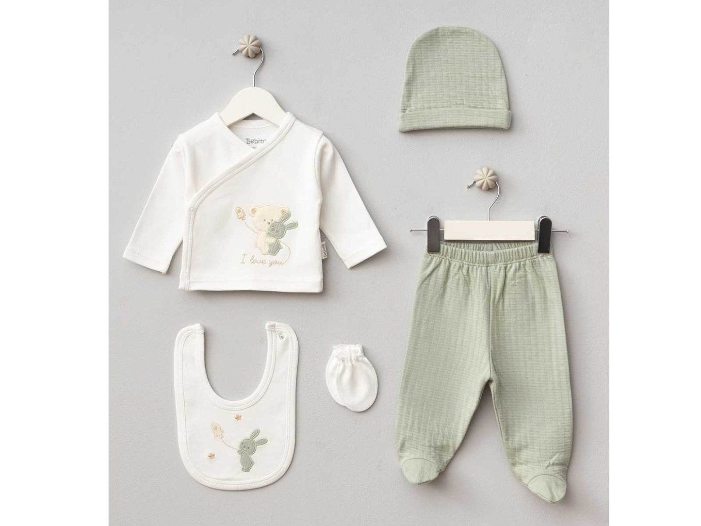 Set Neonato "Ti Amo" - 5 Pezzi🧸 Estivo Maschietto