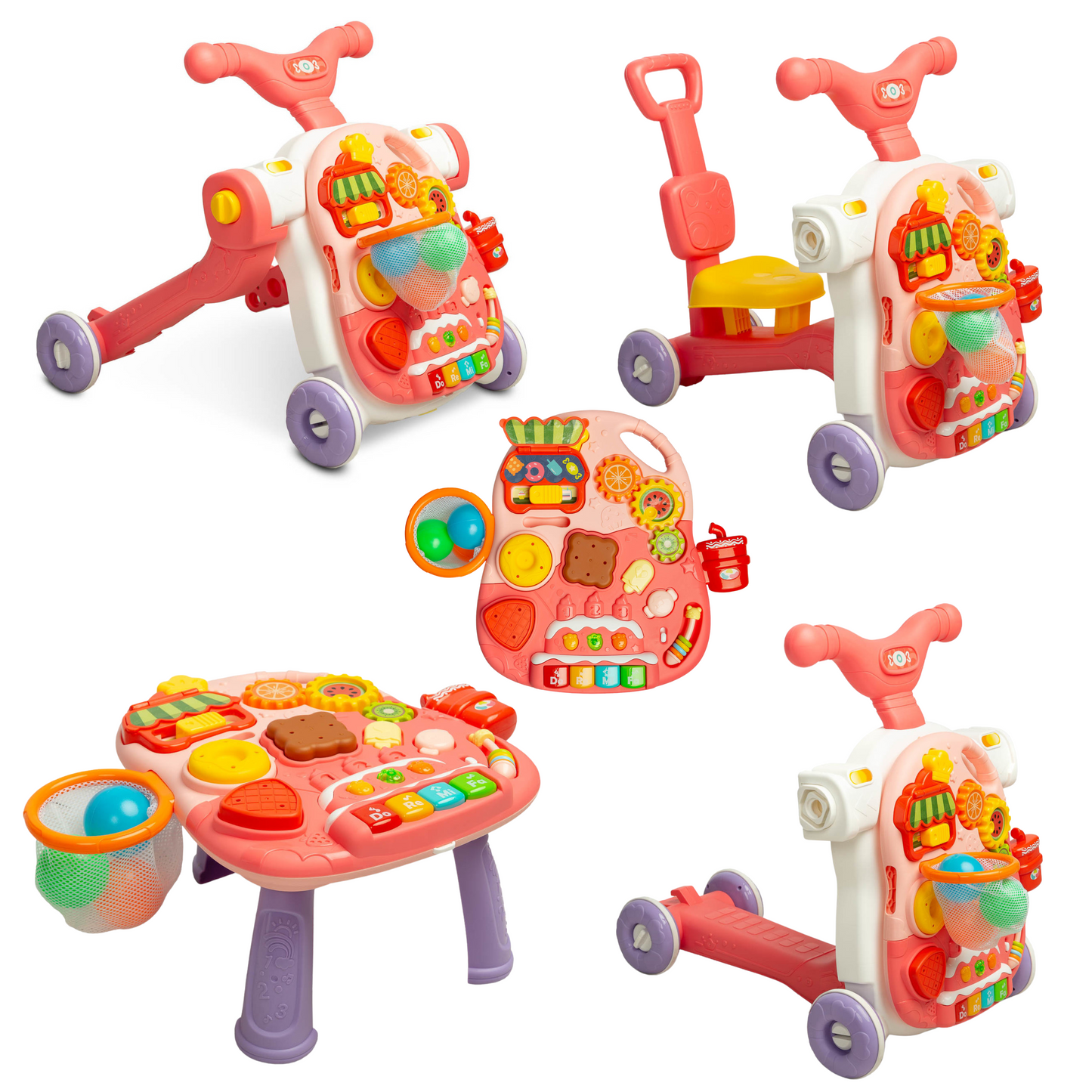 Andador-Primeros Pasos-Scooter-Mesa De Actividades-Ride-On 5en1 Varios Colores