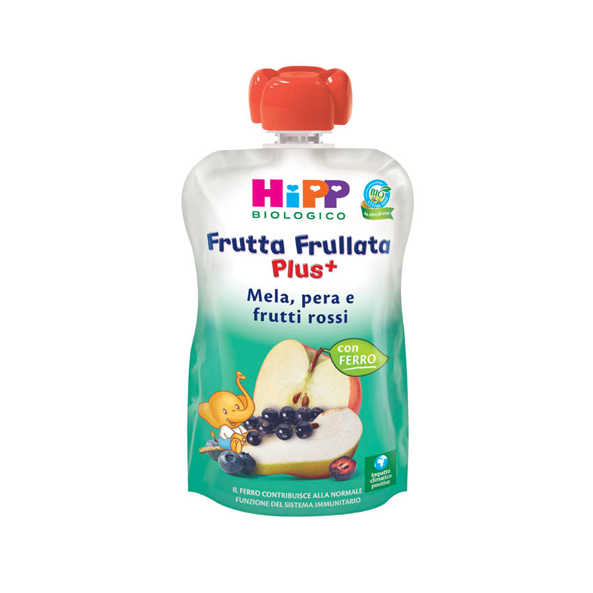 Hipp fruit blended manzana, pera y frutos rojos