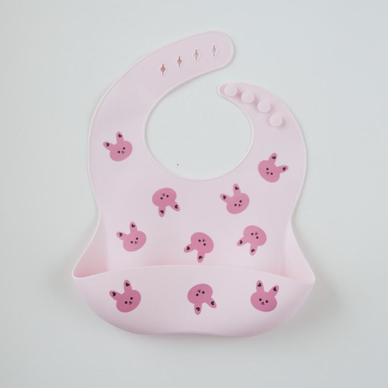 Bavaglino in Silicone Rosa Coniglietti Multipli