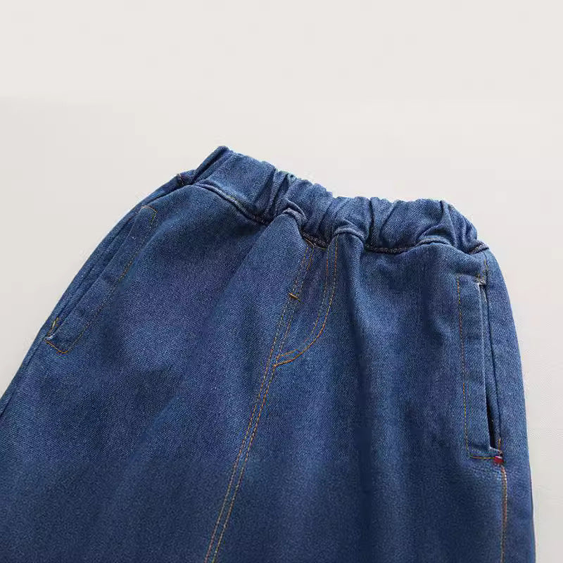 Completo in Denim per Bambini Giacca e Pantaloni Casual