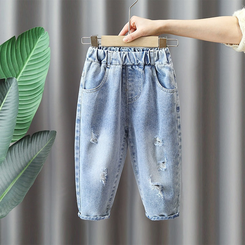 Set 3pz bimbo jeans Camicia e jeans